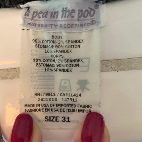 EUC Distressed 7 Jeans for A Pea In The Pod Maternity Size 31 - Picture 6 of 6